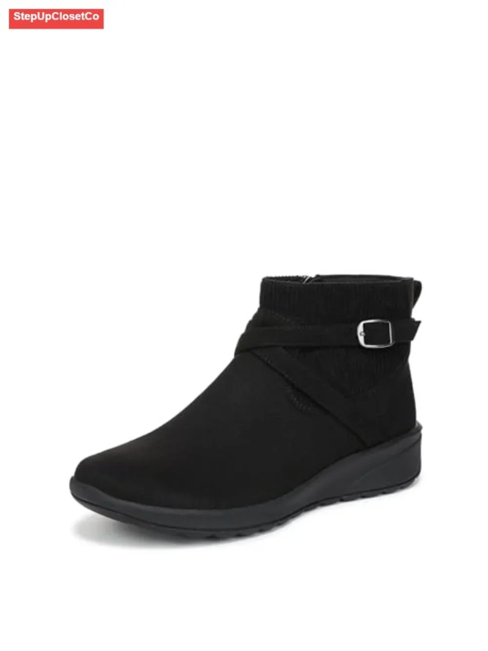 Ankle Bootie with BZEES Air Step Technology, Wedge Heel, Machine Washable, Zip